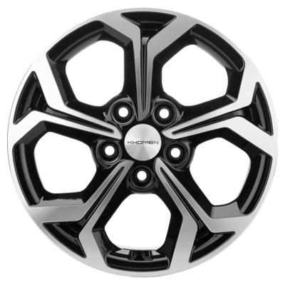 Khomen Wheels Double-Spoke 1606 (ZV 16_Corolla) 6,5x16 5x114,3 ET45 D60,1 Black-FP