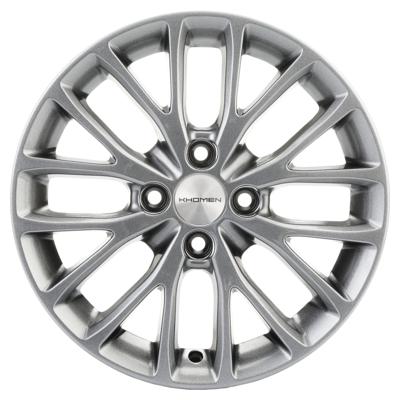 Khomen Wheels Cross-Spoke 1506 (15_Rio I) 6x15 4x100 ET48 D54,1 G-Silver