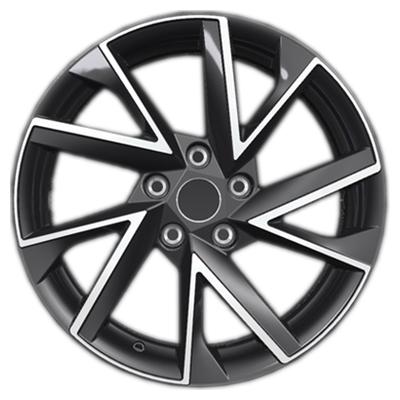 Khomen Wheels V-Spoke 714 (17 ZV Audi A4) 7x17 5x112 ET49 D66,6 Black-FP