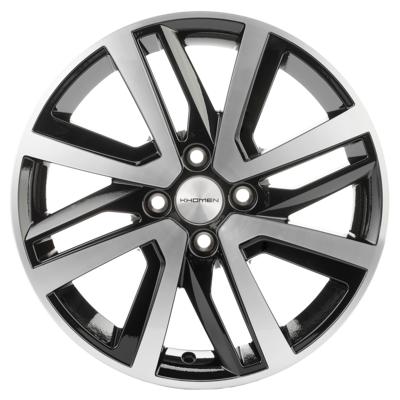 Khomen Wheels V-Spoke 1609 (16_Stepway) 6x16 4x100 ET37 D60,1 Black-FP