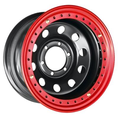 Off-Road Wheels Toyota Nissan s bedlokom (krasnyy) 10x16 6x139,7 ET-44 D110 Chernyy